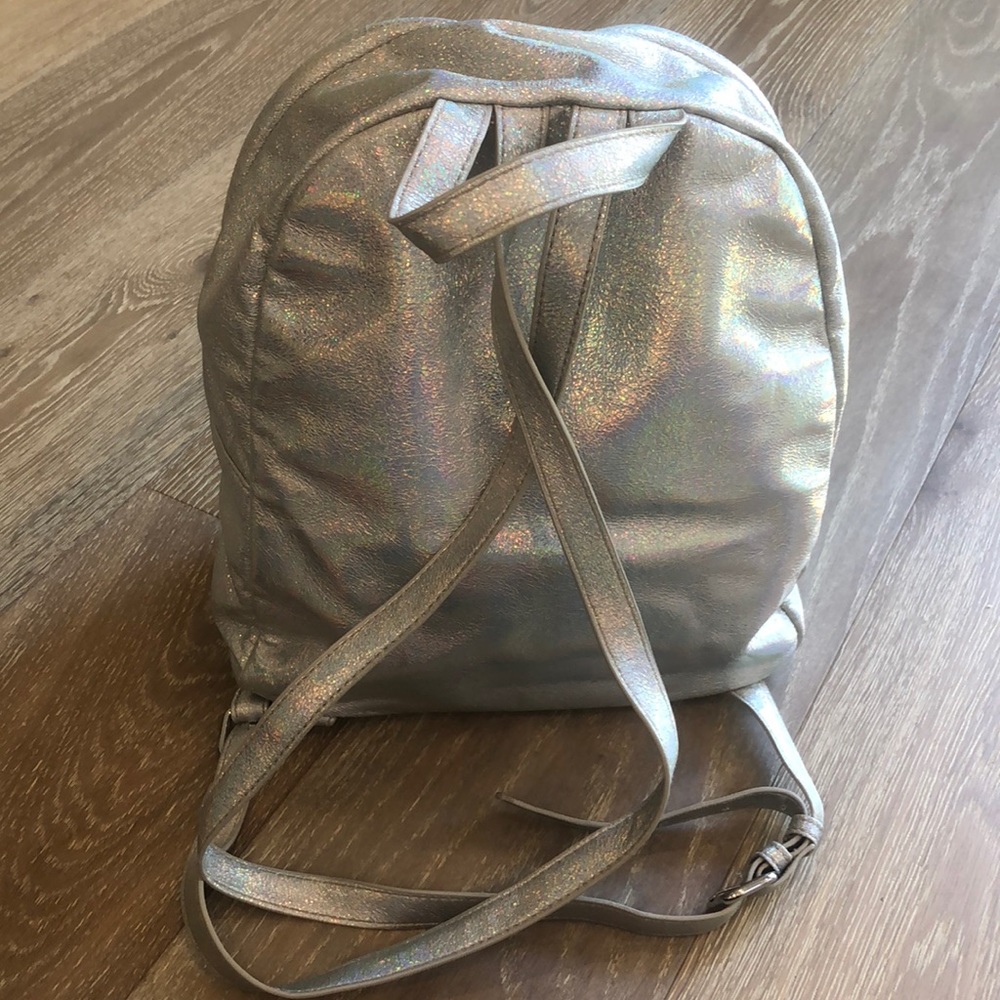 Iridescent Silver Rainbow Mini Backpack - image 8